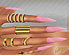 Pink Lemonade Nails+Ring