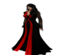 Black & Red Sash Gown