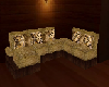 Golden corner sofa
