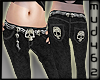 Jeans Blck Skull w/belt