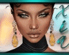 Earrings Gold Amber