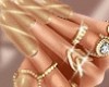 Gold Nails + Rings