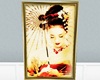 Beautiful geisha frame