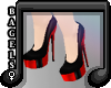 :B) Glossy.Shoes red