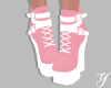 Y| Pink & White Boots