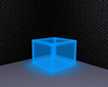 cube neon blue