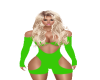 Neon green short set