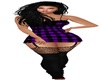 purp blk plaid dress1
