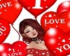 I love you balloons pose