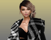 (7K)B/W Plaid DrappeWrap