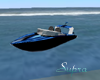 *S* Blue/black Ski Boat