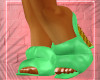 Green Puffer Heels