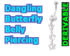 Dangling Butterfly Navy