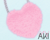 Aki Heart Fur Bag Pink