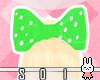 !S_Kawaii Green Bow