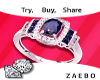 Z|14k Diamond & Blue Sap