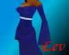 )L( Blue off-shldr dress