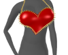Red Gold Heart Top