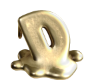 Gold Melted Letter D