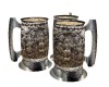 3 Medieval Silver Mugs 