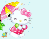 Sad Hello Kitty in Rain