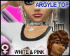 Argyle White and Pink