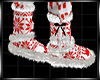 $ Christmas Boots Red/Wh