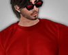 Crew Neck Red Muscle Top