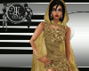 (MSis) Gold Cape Dress