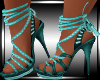LTR Strappy Teal Heels