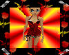 Red fire animated dress