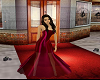 red one shoulder gown