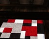 Red black rug