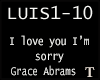 I love You I'm Sorry