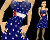 Navy Dot Swing Dress