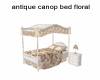 antique bed canop floral
