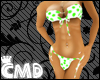 {CMD} Dot Green Bikini