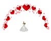 Red Heart wedding Arch