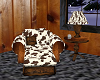 cow print chair