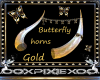 gold butterfly horns