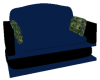 Peacock blue sofa