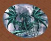 jade dragon round rug
