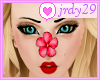 <J> Pink Flower On Nose