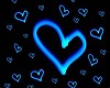 Blue Neon Heart bubble