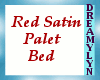 !D Red Satin Palet Bed