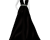 elegant black silk gown