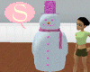 S. snow man in pink