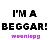 I am a Beggar -stkr