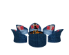 Denim 6 Chair w Fire Pit