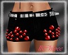{C}Red Spiked Shorts